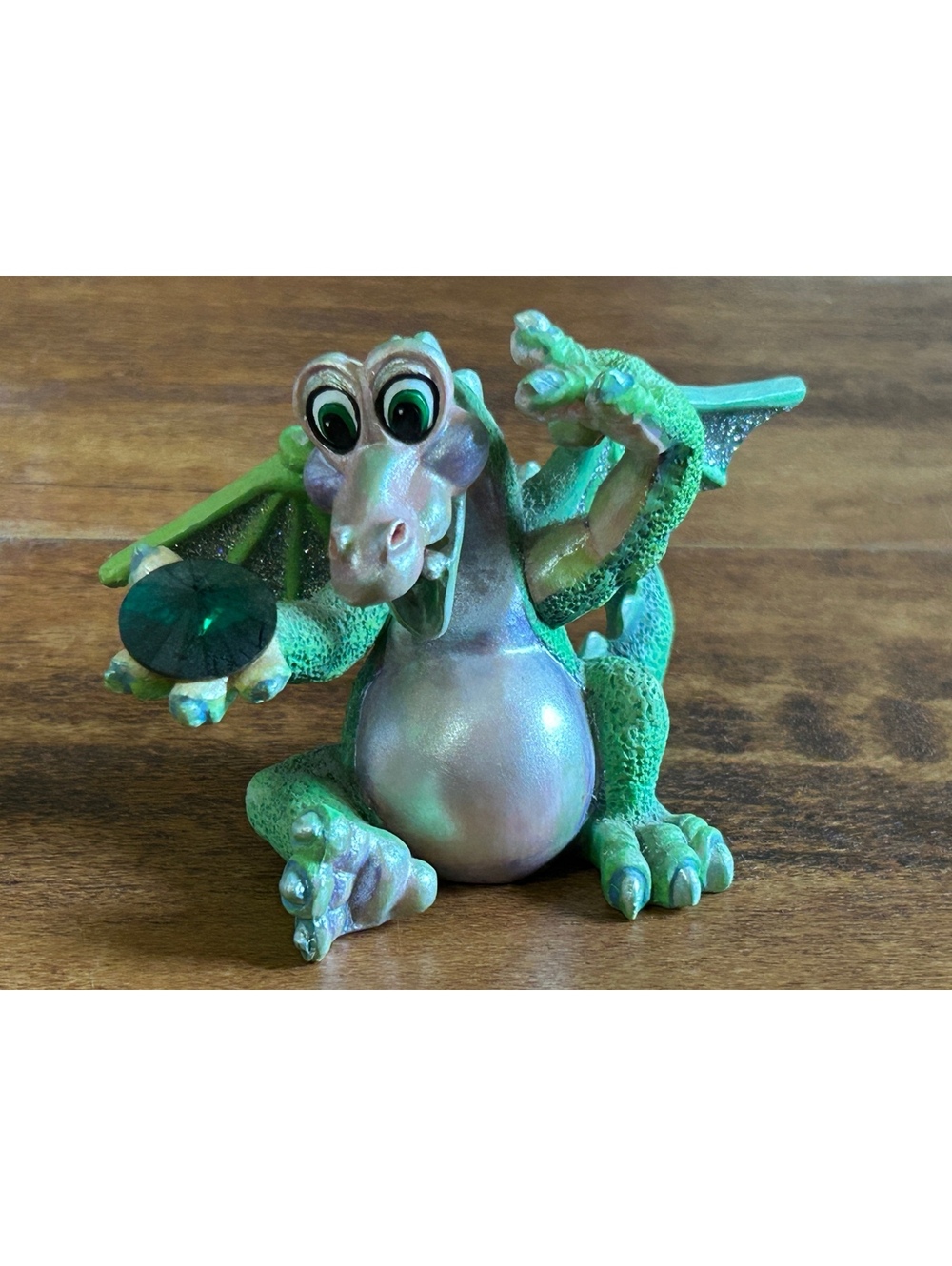 Mood Dragons Lucky Limited Edition Figurine with Green Gem
